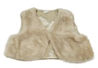 Smotanová kožušinová podšitá vesta H&M