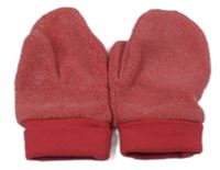 Růžové fleecové palcové rukavice Pusblu 