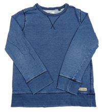 Tmavomodrá rifľová mikina Next