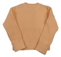 Marhuľový žinylkový crop sveter George