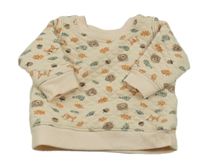 Béžová mikina so zvieratkami a listami Ergee