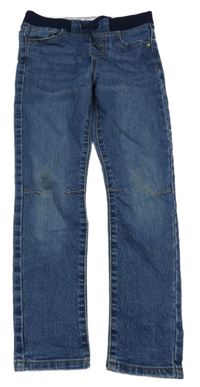 Modré slim rifle s úpletovým pasem Denim Co.