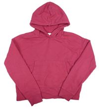 Fuchsiová crop mikina s kapucňou C&A