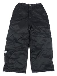 Černé šusťákové zateplené kalhoty H&M