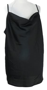 Dámský černý saténový top s vodou River Island 