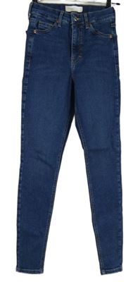 Dámske modré skinny rifle Topshop