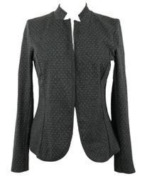 Dámsky sivý bodkovaný teplákový sakový cardigán Tom Tailor