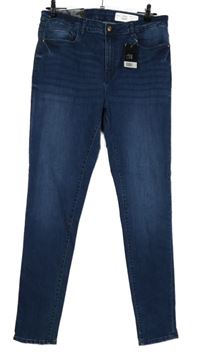 Nové - Dámske modré skinny rifle s vysokým pasom Esmara