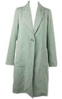 Dámský světlemátový manšestrový jarní kabát Only 