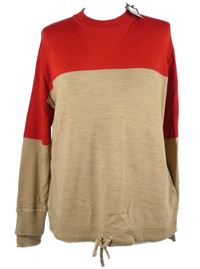 Nové - Dámský červeno-béžový vlněný svetr M&S