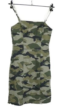 Dámské army plátěné minišaty H&M