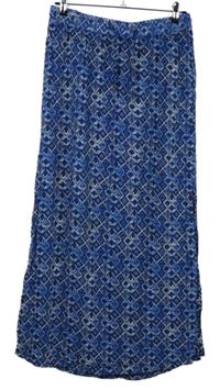 Dámská tmavomodrá vzorovaná midi sukně Up2Fashion 