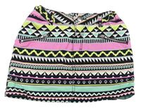Farebná vzorovaná rifľová sukňa H&M