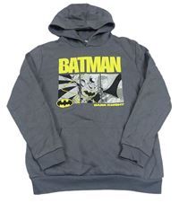 Šedá mikina s Batmanem a kapucí Primark