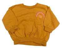 Oranžová oversized mikina dýní a nápisom Matalan