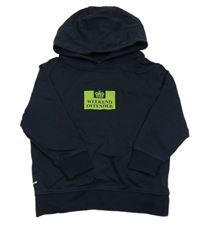 Tmavomodrá mikina s potikem a kapucňou