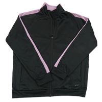 Čierno-ružová športová prepínaci mikina