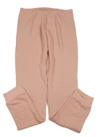 Svetloružové rebrované spodné nohavice F&F