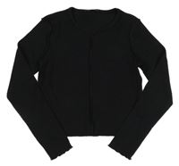 Čierne rebrované crop tričko George