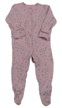 Světlerůžový overal se srdíčky Mamas&Papas