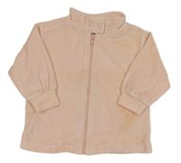 Svetloružová zamatová prepínaci mikina