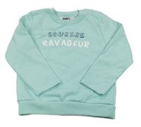 Belasá mikina s nápisom