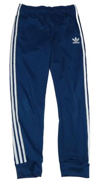 Tmavomodré sportovní kalhoty s logem Adidas