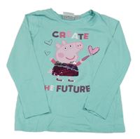 Modré triko s Peppa pig 