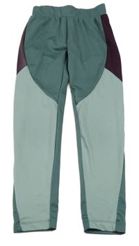 Kaki-vínové športové legíny Topolino