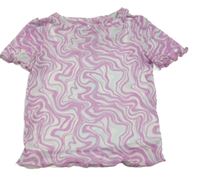 Ružovo-modro-biele tylové tričko Kiki&Koko