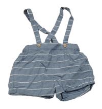 Modro-biele pruhované kraťasy s trakami George