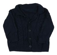 Tmavomodrý propínací svetr zn.Matalan