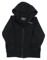 Čierna prepínaci mikina s kapucňou a logom McKenzie