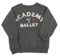 Sivá mikina s nápisom a připínáčkem F&F