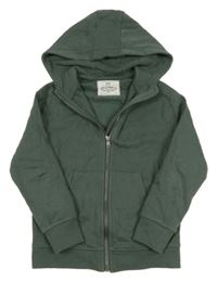 Khaki prepínaci mikina s kapucňou M&S