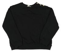 Čierna mikina so zlatými gombíky H&M