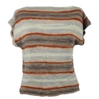 Dámská barevná pruhovaná svetrová vesta 