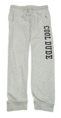 Svetlosivé melírované tepláky s nápismi C&A