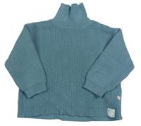 Modrý rebrovaný pletený rolák Primark