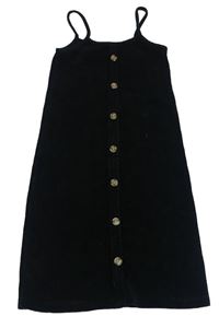 Čierne menšestrové šaty s gombíkmi zn. Denim Co.