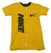 Pomerančové tričko s knoflíky Nike
