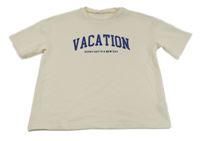 Smotanové tričko s nápisom Shein