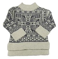 Šedo-tmavošedý vzorovaný svetr George