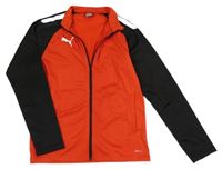Červeno-černá sportovní propínací mikina Puma