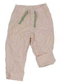 Světlerůžové podšité manšestráky Ergee