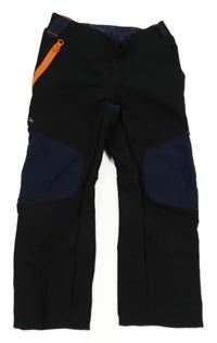 Černo-tmavomodré outdoorové kalhoty Quechua