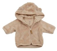 Ružová plyšová prepínaci mikina s kapucňou F&F