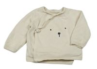 Svetlobéžový zavinovací sveter s medvěďom M&S