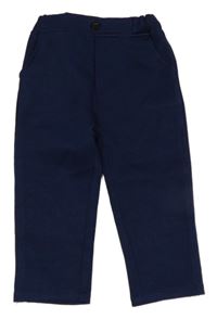 Tmavomodré teplákové nohavice