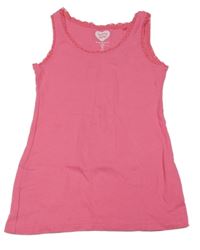 Růžový top s krajkou 